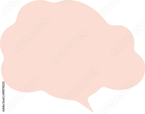 Speech bubbles in a soft pastel hue.