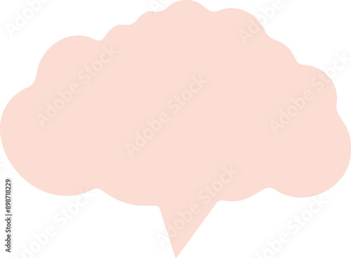 Speech bubbles in a soft pastel hue.