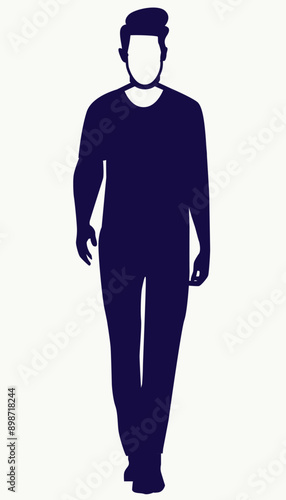 Younger boy silhouette