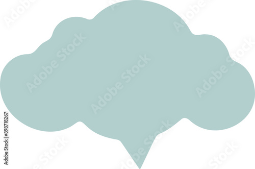 Speech bubbles in a soft pastel hue.