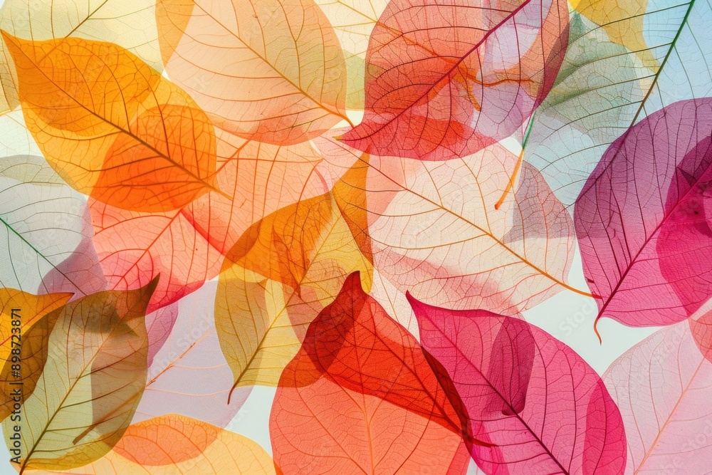 A detailed view of multiple leaves growing together A detailed view of multiple leaves growing together