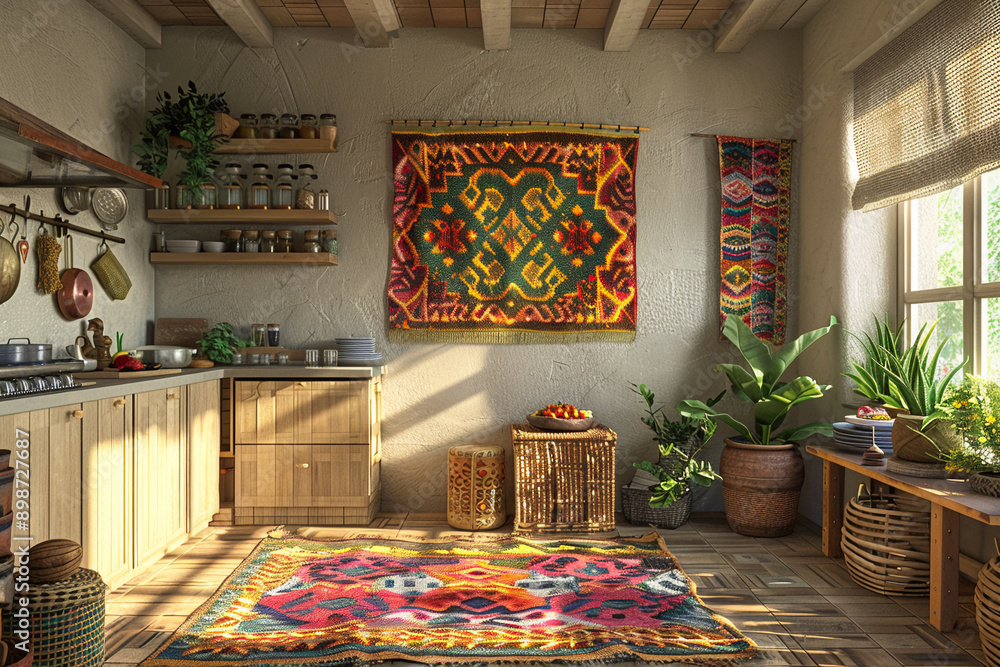 Bohemian kitchen ethnic prints Bohemian kitchen ethnic prints