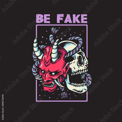 putting on a mask so that other people don't know our true feelings, making what we show is fake