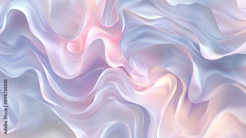 Fototapeta premium Soft pastel fabric creating elegant shapes, ideal for a backdrop
