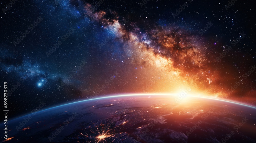 Earth and Milky Way from Space Earth and Milky Way from Space