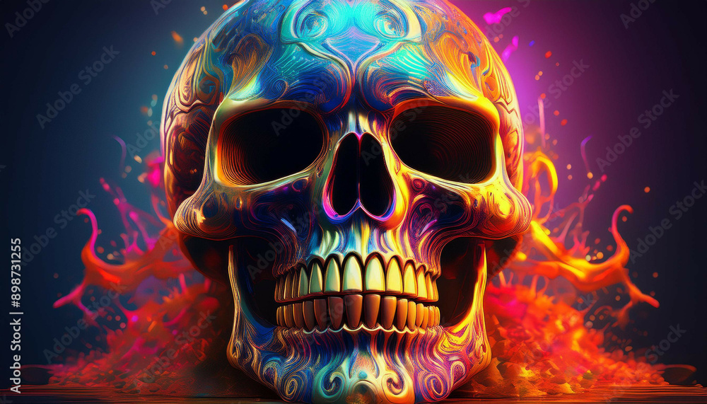 skull in flames skull in flames