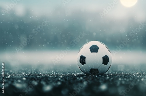 Soccer Ball on a Snowy Field