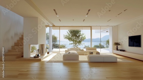 Spacious Living Room With Abundant Windows