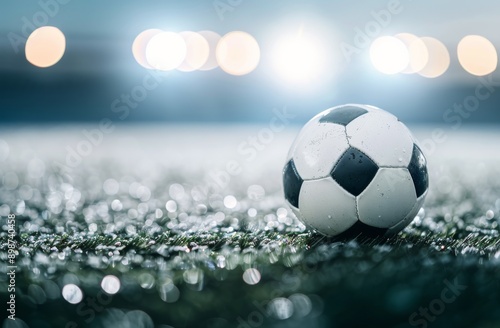Soccer Ball on a Snowy Field