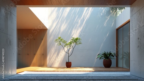 Room With Plant in Pot