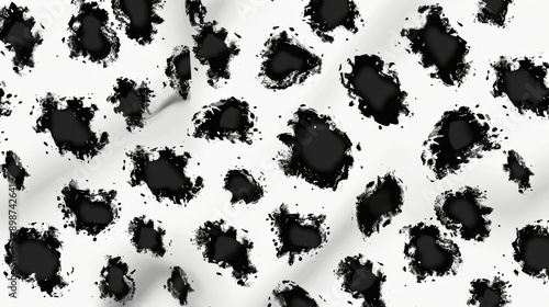 Monochrome Background With Black Spots