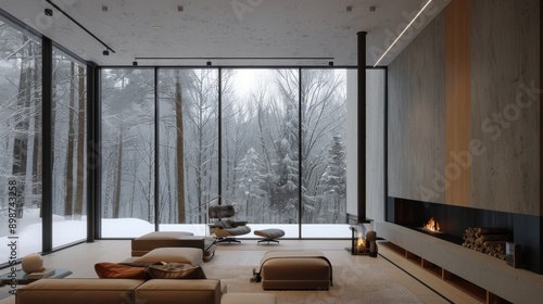 Spacious Living Room With Abundant Windows