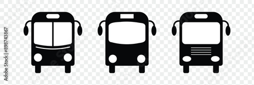 Bus Icon vector isolated on white background.