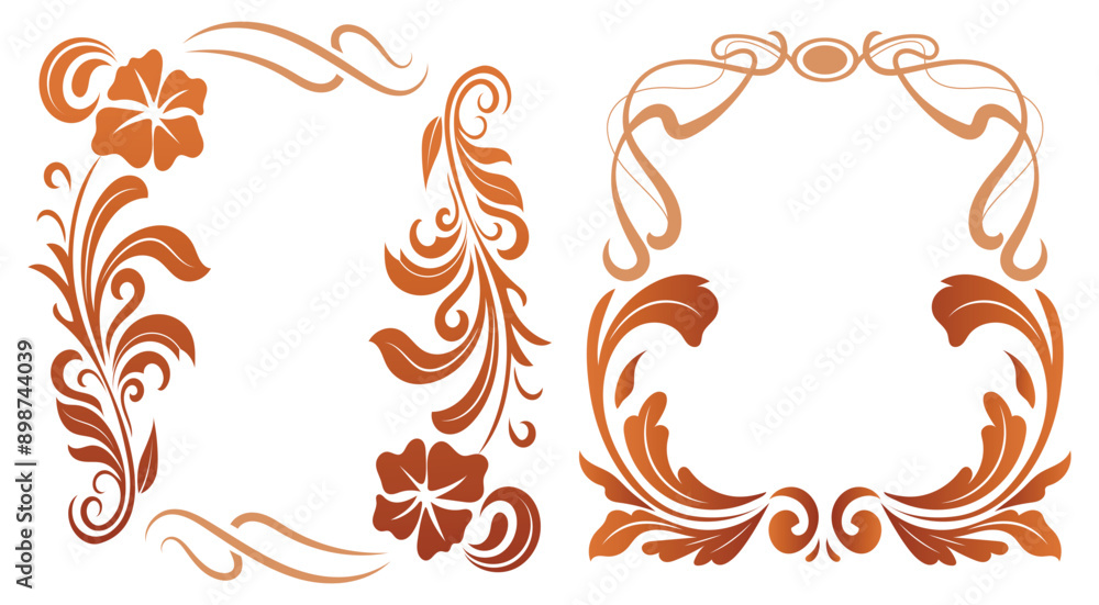 Art Nouveau frame style, vector design Art Nouveau frame style, vector design