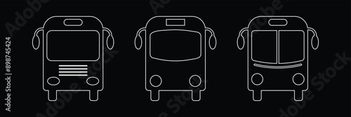 Bus icon vector for web and mobile app. bus sign and symbol. 