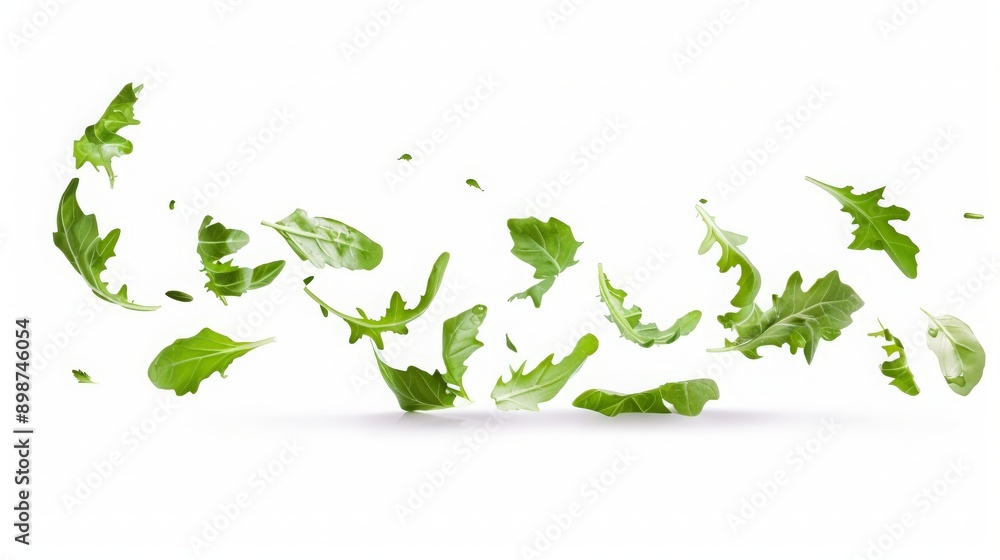 Floating Arugula Leaves Floating Arugula Leaves