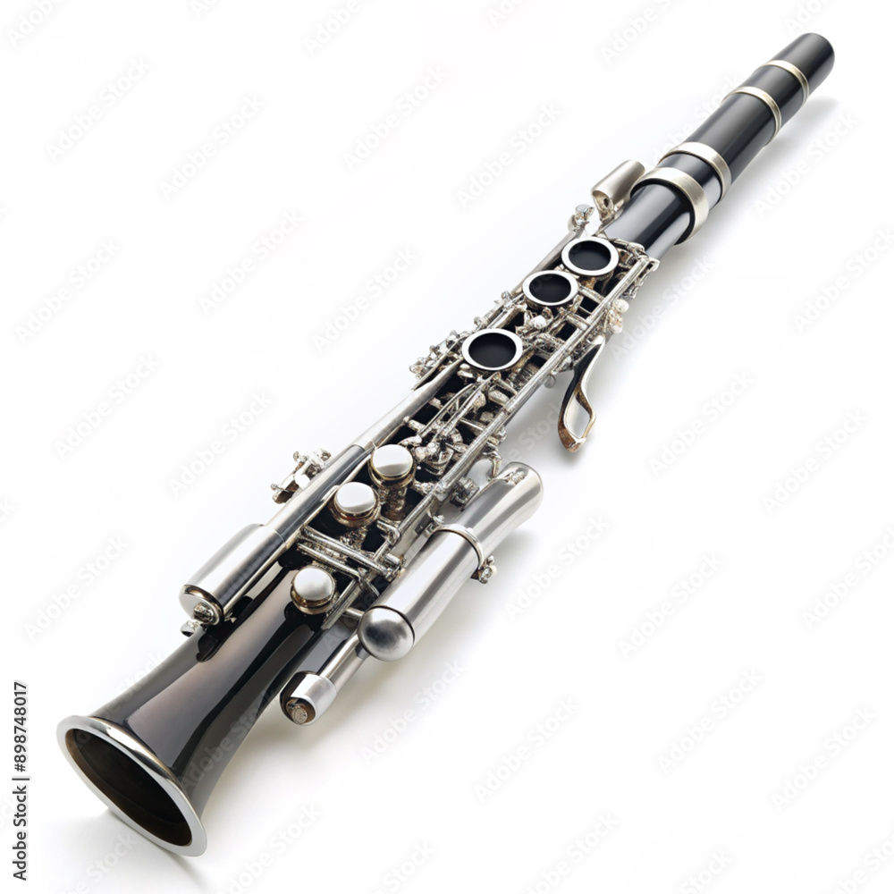 Fototapeta premium clarinet musical instrument with white background