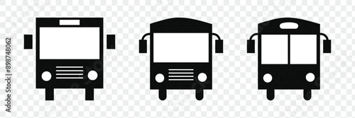 Bus symbol bus stop sign symbol vector icon