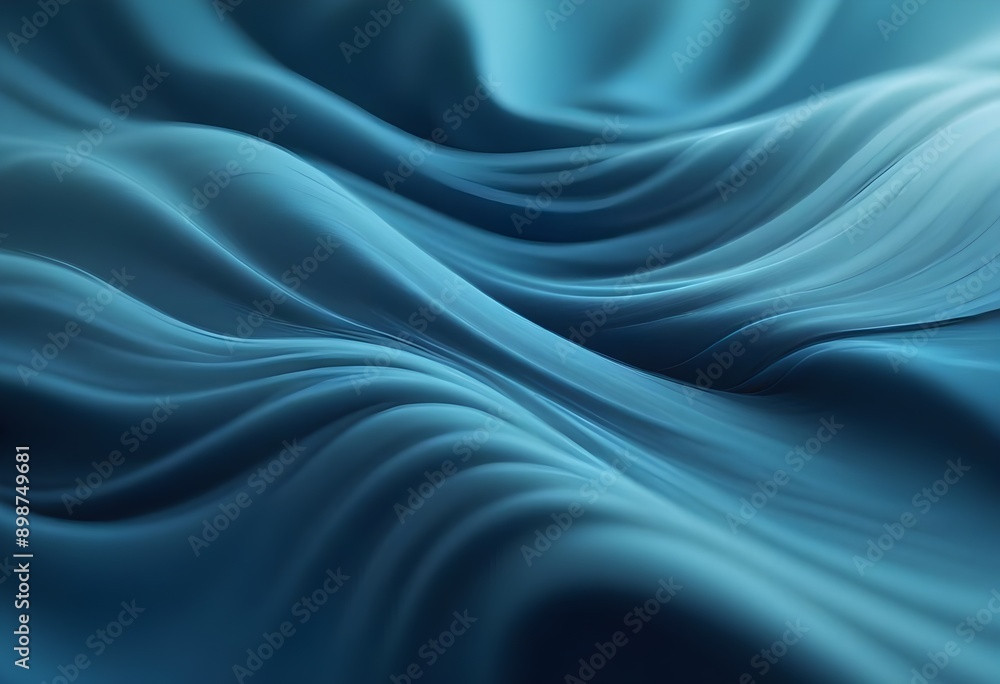 Obraz premium Wavy light blue satin texture background