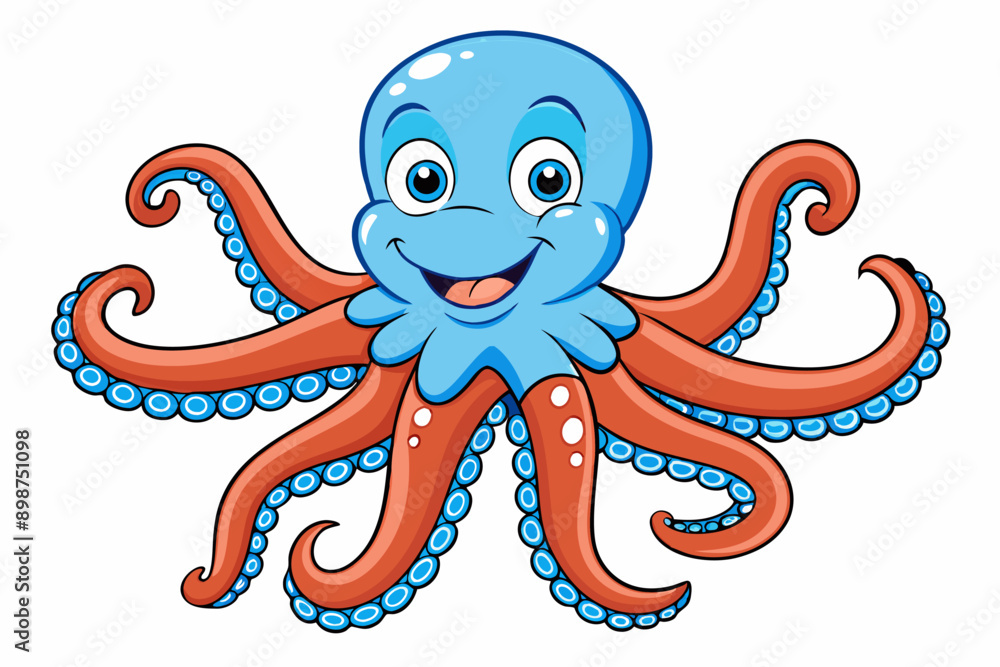 Funny Octopus Vector Illustration Cartoon, Clipart And Line Art Design on White Background, Funny octopus cartoon vector with white background: clipart, illustration, and line art design. Funny Octopus Vector Illustration Cartoon, Clipart And Line Art Design on White Background, Funny octopus cartoon vector with white background: clipart, illustration, and line art design.