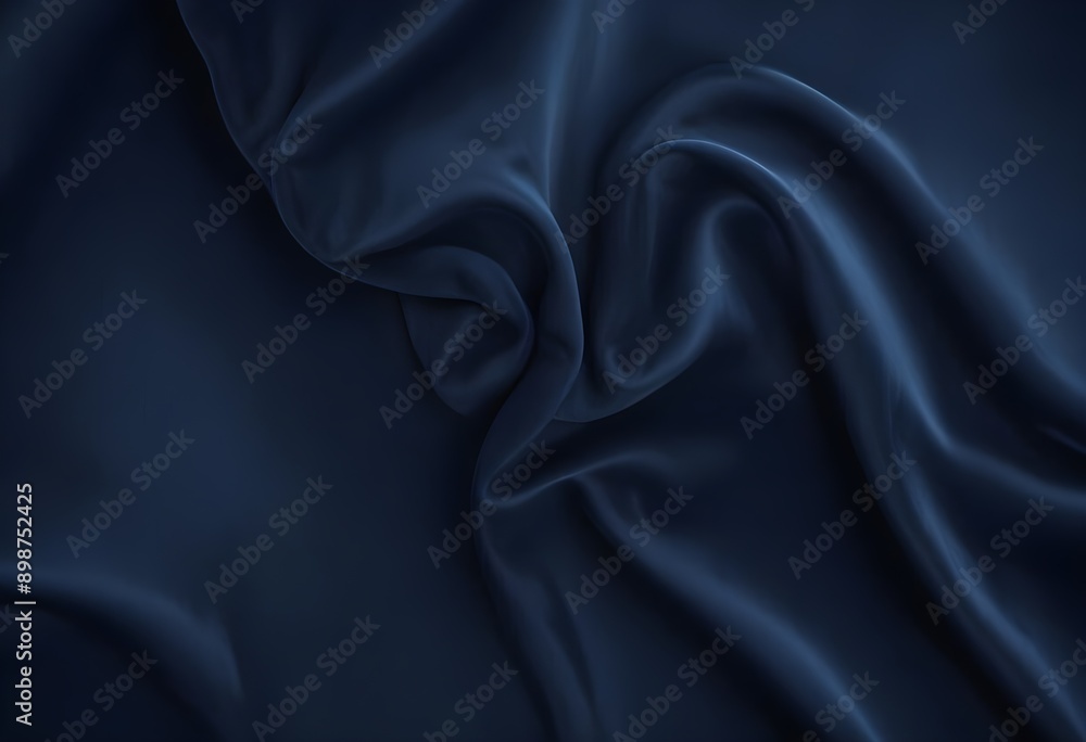 Obraz premium Dark blue velvet texture sample background, smooth, some waves, well enlighted