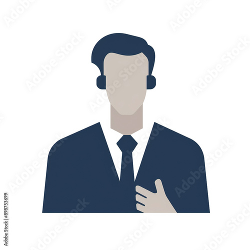 enerated illustration of politician gives a speech. business politics concept photo