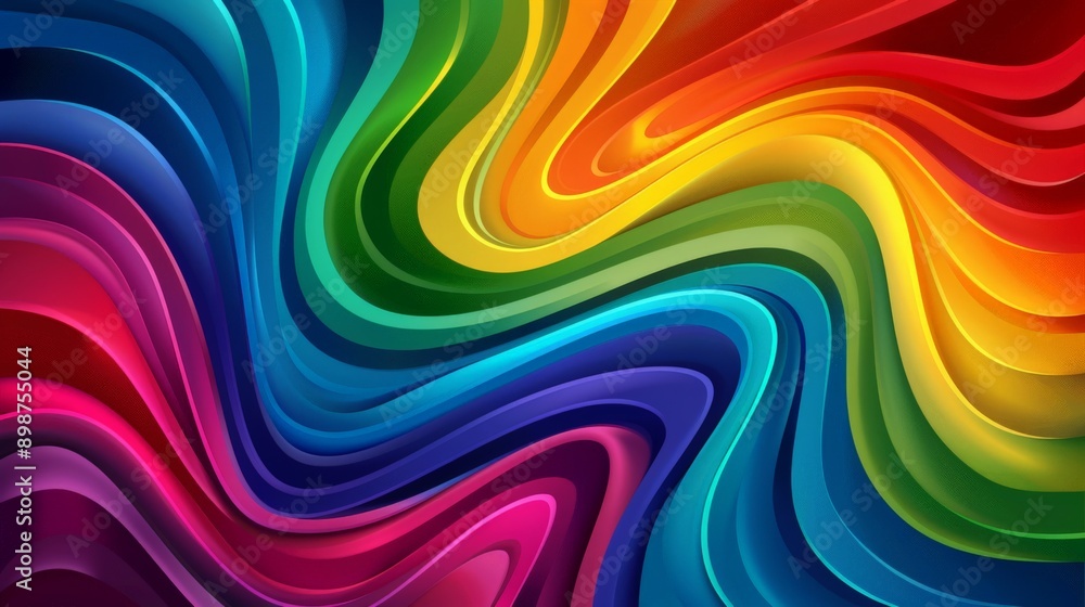 Vibrant wavy stripes forming an abstract background, ideal for enhancing any project design Vibrant wavy stripes forming an abstract background, ideal for enhancing any project design