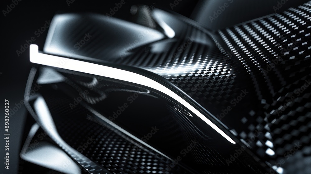 Close Up of a Black Car with Carbon Fiber Close Up of a Black Car with Carbon Fiber