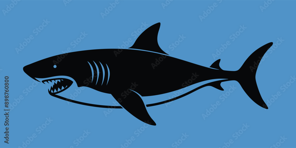 Obraz premium A Shark Silhouette