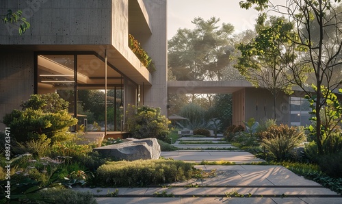 Wallpaper Mural Detailed 3D illustrations of modern architecture Torontodigital.ca