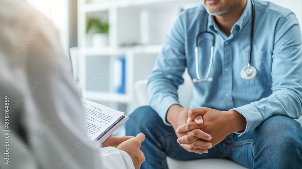 primary care physician educating a patient about the importance of regular screenings primary care physician educating a patient about the importance of regular screenings