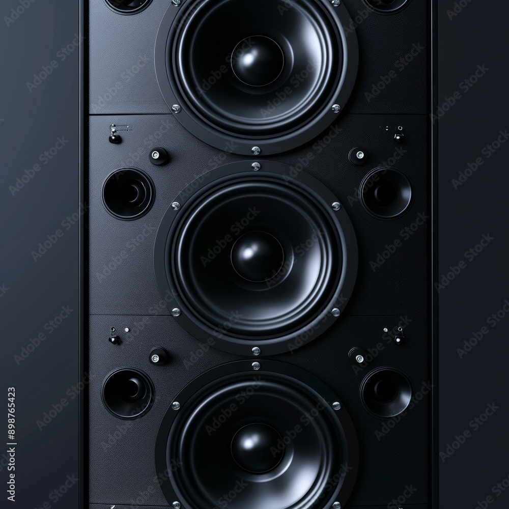 Ultra-sharp photo depicting the generic design of loudspeakers suitable for music sound surround Ultra-sharp photo depicting the generic design of loudspeakers suitable for music sound surround