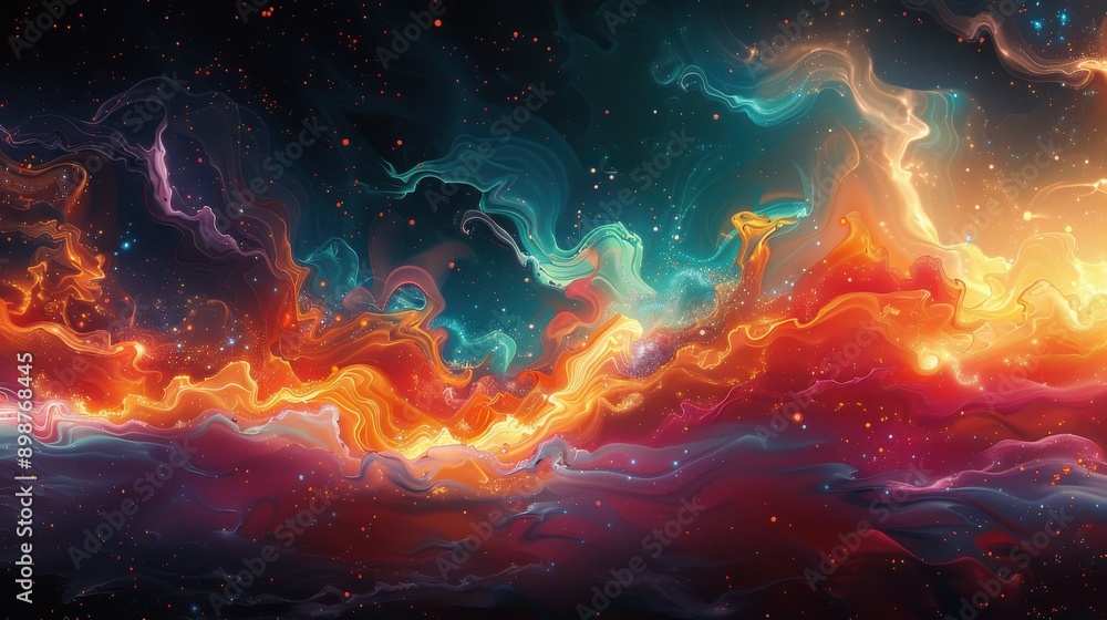 A colorful abstract design with ink and paint bursts, featuring swirling rainbow swirls and a cloud-like blend, emphasizing dynamic artistic energy A colorful abstract design with ink and paint bursts, featuring swirling rainbow swirls and a cloud-like blend, emphasizing dynamic artistic energy