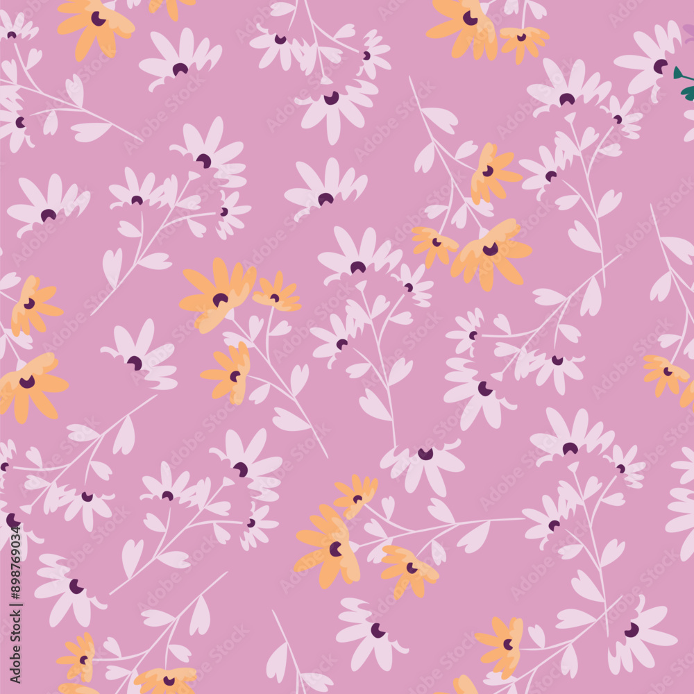 Seamless flowers pattern, floral print. Seamless flowers pattern, floral print.