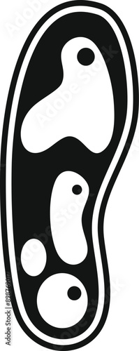 Simple style black color bacteria lactobacillus icon showing lactobacillus acidophilus for any design