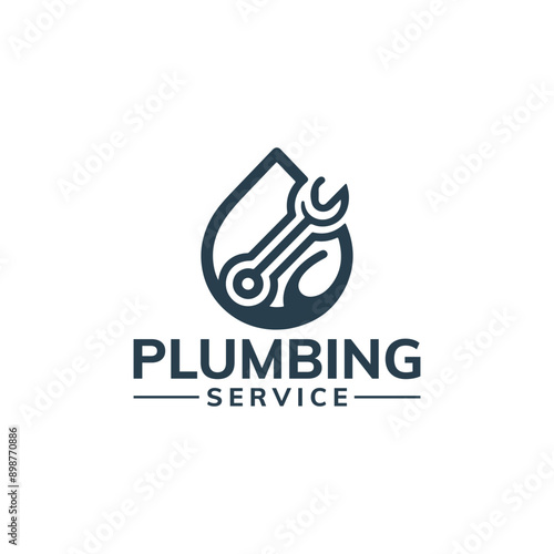 plumbing logo, plumbing service logo, plumbing solution logo, water service logo, plumber logo