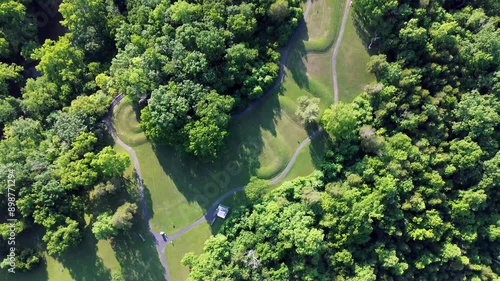 Serpent Mound and Ancient Earthwork near Cincinnati Ohio, America, USA. photo