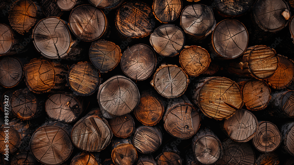 Background of cut logs close up Background of cut logs close up