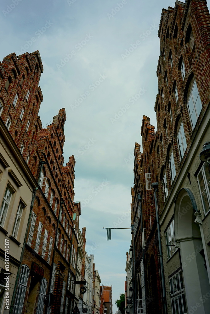 Obraz premium Backsteinhäuser in Lübeck