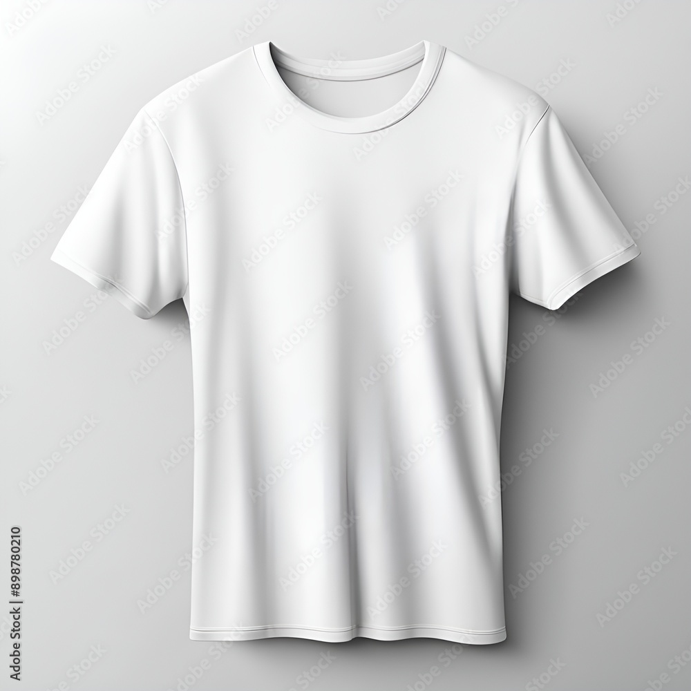 White T-shirt template isolated on white. T- Shirt blank as design mockup. Front view White T-shirt template isolated on white. T- Shirt blank as design mockup. Front view
