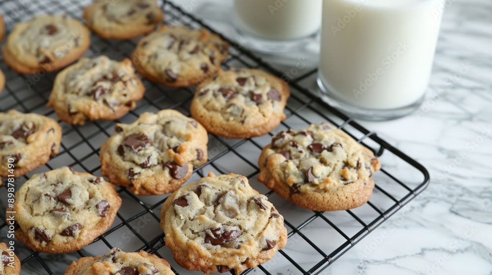 Delicious Chocolate Chip Cookies and Milk Delicious Chocolate Chip Cookies and Milk