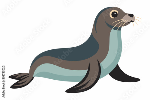 Funny Sea Lion Vector Illustration, Cartoons, Clipart, and Line Art Design, Funny Sea Lion vector illustration, cartoons, clipart, and line art design on a white background.