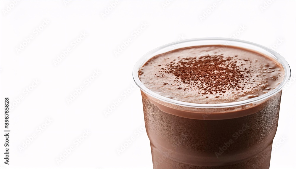 ice cocoa chocolate milk drink in glass ice cocoa chocolate milk drink in glass