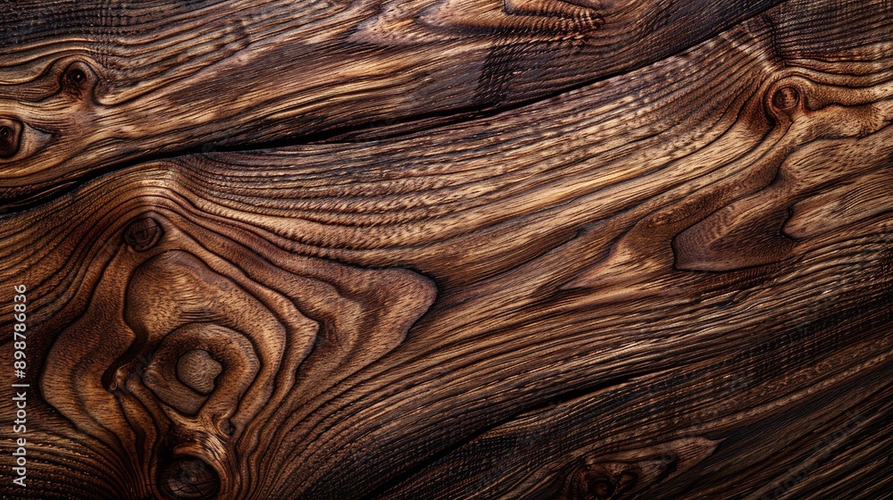 Dark brown wooden planks with rich grain patterns. Detailed and rustic wooden texture. Ideal for flooring, decor, and interior design projects. Organic and unique wood design concept. Dark brown wooden planks with rich grain patterns. Detailed and rustic wooden texture. Ideal for flooring, decor, and interior design projects. Organic and unique wood design concept.