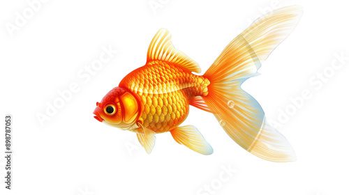 gold fish isolated on transparent background