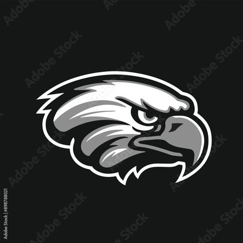 Wallpaper Mural Eagle Face minimalistic line art logo Torontodigital.ca