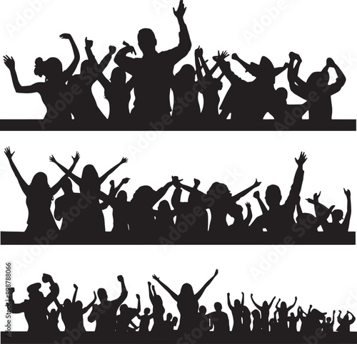 Crowd Party Silhouette Set