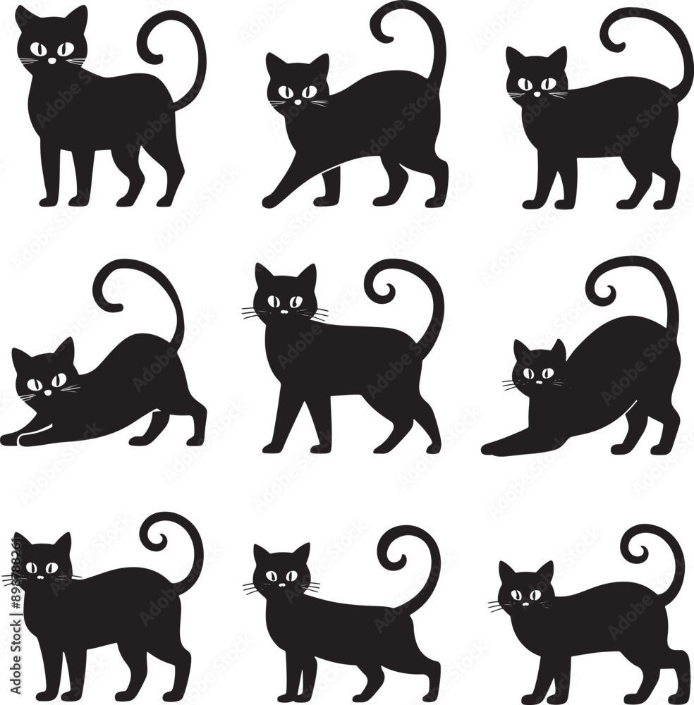 Black Cats Vector Bundle Black Cats Vector Bundle