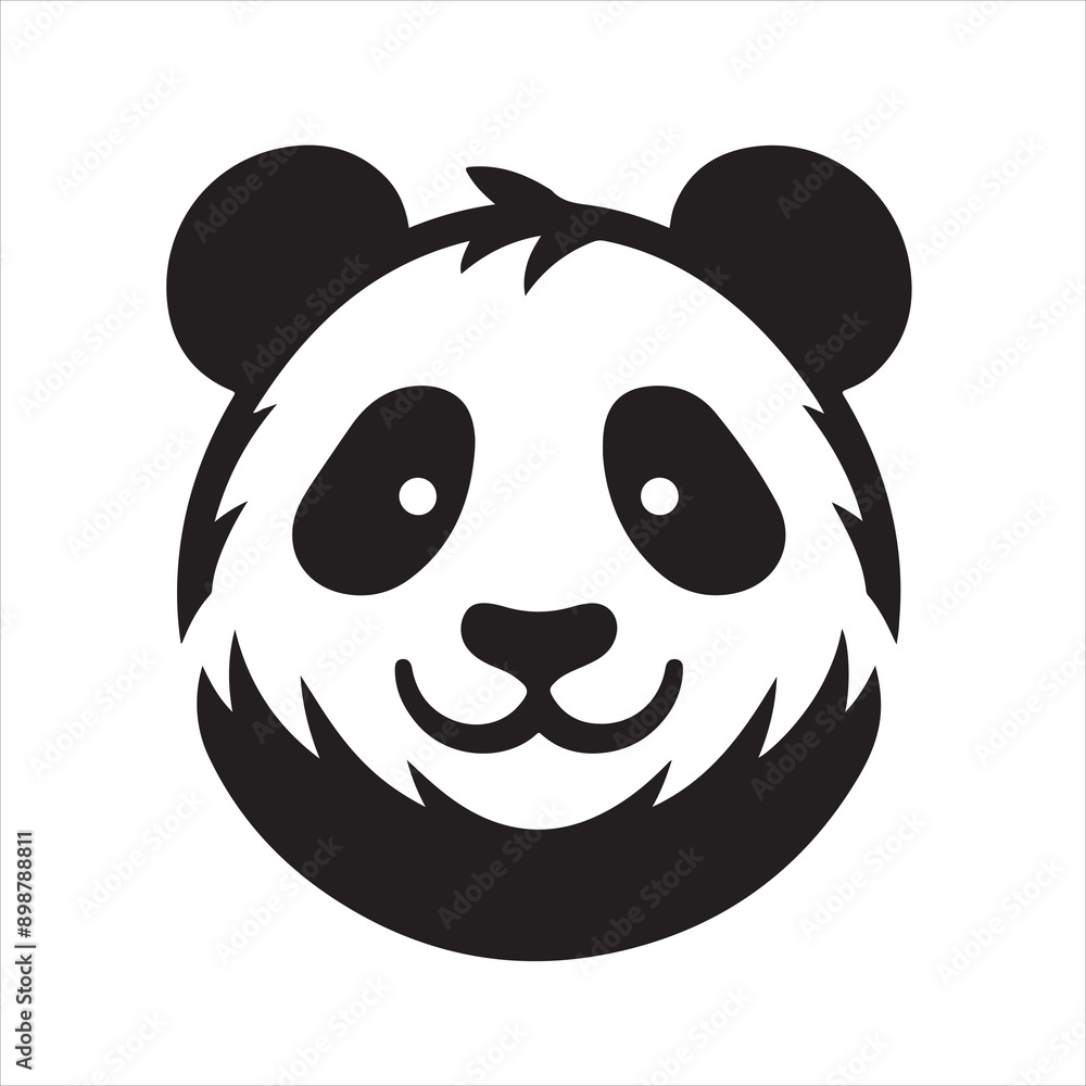 Graphic Panda Bear Icon for Food and Nature Designs Graphic Panda Bear Icon for Food and Nature Designs