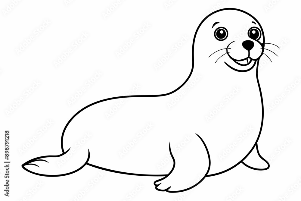 Funny Seal Vector Illustration with White Background Cartoons, Clipart, Line Art Design, Funny seal vector art cartoon, clipart, line art on white background. Perfect for creative designs Funny Seal Vector Illustration with White Background Cartoons, Clipart, Line Art Design, Funny seal vector art cartoon, clipart, line art on white background. Perfect for creative designs